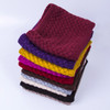 Winter Plus Velvet Thicken Warm Pullover Knit Scarf, Size:47 x 22cm(Wine Red)