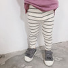 Stripe Style Base Girls Leggings Baby Clothes Cotton Leggings, Size:80cm(Beige)