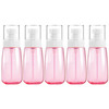 5 PCS Travel Plastic Bottles Leak Proof Portable Travel Accessories Small Bottles Containers, 60ml(Pink)