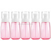 5 PCS Travel Plastic Bottles Leak Proof Portable Travel Accessories Small Bottles Containers, 60ml(Pink)