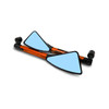 2 PCS Motorcycle Parts CNC Technology Aluminum Alloy Rearview Mirror Side Mirror (Orange)