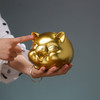 Cartoon Gold Cute Pig Piggy Bank Resin Crafts Ornaments