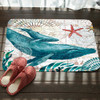 Marine Series Pattern Bathroom Toilet Non-slip Mat Flannel Absorbent Foot Pad, Size:46x76cm(Whale)
