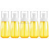 5 PCS Travel Plastic Bottles Leak Proof Portable Travel Accessories Small Bottles Containers, 60ml(Yellow)