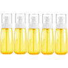 5 PCS Travel Plastic Bottles Leak Proof Portable Travel Accessories Small Bottles Containers, 100ml(Yellow)