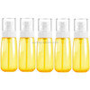 5 PCS Travel Plastic Bottles Leak Proof Portable Travel Accessories Small Bottles Containers, 100ml(Yellow)