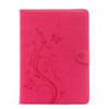 For iPad Pro 9.7inch Pressed Flowers Butterfly Pattern Horizontal Flip PU Leather Case with Magnetic Buckle & Holder & Card Slots & Wallet(Magenta)