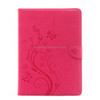 For iPad Pro 9.7inch Pressed Flowers Butterfly Pattern Horizontal Flip PU Leather Case with Magnetic Buckle & Holder & Card Slots & Wallet(Magenta)