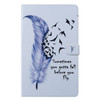 For Galaxy Tab A 10.1 (2019) 3D Colored Drawing Horizontal Flip Leather Case with Holder & Card Slots & Wallet(Feather)