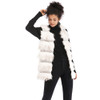 Woolen Vest Warm And Loose Long Coat (Color:White Size:XL)