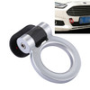 Car Truck Bumper Round Tow Hook Ring Adhesive Decal Sticker Exterior Decoration (Silver)
