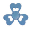 Fidget Spinner Toy Stress Reducer Anti-Anxiety Toy for Children and Adults, 2 Minutes Rotation Time, Steel R188 Beads Bearing + Zinc Alloy Material, Three Leaves Heart Flower Shape(Blue)