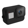 Silicone Protective Case Cover with Wrist Strap for GoPro HERO8 Black(Black)