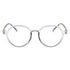 Fashion Eyeglasses Retro TR Frame Plain Glass Spectacles(Gray)