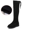 Girls Over-The-Knee High Boots, Size:33(Black without velvet)