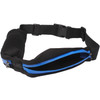 Sports Waterproof Elastic Waist Bag Two Pockets Fanny Pack Zip Pouch(Blue)