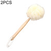 2 PCS Long Handle Hanging Soft Mesh Body Shower Brush(White)