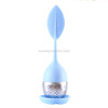 Stainless Steel Leaf Shape Silicone Tea Bag Tea Strainers (Baby Blue)