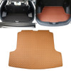 Car Trunk Mat Rear Box Carbon Fiber Mat for Nissan Teana 2019(Light Brown)