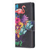 Colored Drawing Pattern Horizontal Flip Leather Case with Holder & Card Slots & Wallet For Galaxy Note10(Flamingo)