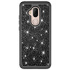 Glitter Powder Contrast Skin Shockproof Silicone + PC Protective Case for Alcatel 7 (2018) / Alcatel Revvl 2 Plus (2018) / Alcatel 7 Folio (Black)