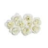 10 Sets 4cm Artificial Flower Silk Rose Flower Head for Wedding Party Home Decoration(White Green)