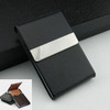 PU Cigarette Pack Creative Business Card Holder Men And Women Thin Cigarette Case(Black)