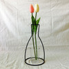 Black Iron Flower Vase Frame Plant Holder, Decorating Indoor Cafe Home, Size: 12cm x 23cm