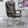 QZ-7 Home Modern Simple Computer Chair Office Boss Chair Conference Chair (Coffee)