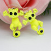 1 Pair Fashion Classic Kitten Animal Jewelry Cute Cat Stud Earrings for Girls(Yellow)