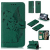 Feather Pattern Litchi Texture Horizontal Flip Leather Case with Wallet & Holder & Card Slots For Galaxy Note9(Green)
