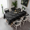 Marble Pattern Minimalist Tablecloth Cover Table Cloth Cotton Linen Dust-proof Cabinet Cloth, Size:140x250cm(Black)