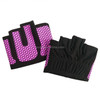 Half Finger Yoga Gloves Anti-skid Sports Gym Palm Protector, Size: L, Palm Circumference: 19cm(Rose Red)