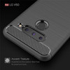 Brushed Texture Carbon Fiber Shockproof TPU Case for LG V50(Black)