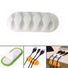10 PCS Pasteable Five-hole TPR Wire Storage Organizer Data Cable Holder(White)