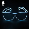 New Style LED Multi-color Fluorescent Glow Glasses EL Flashing Glasses, Sound Control Type, Random Color Delivery