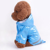 Pet Raincoat Cat Clothes PU Reflective Dog Hooded Raincoat, Size:XL(Blue)