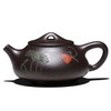 Lotus Stone Scoop Pattern Black King Kong Yixing Clay Teapot Tea Boiler, Capacity:240ml