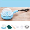 Multifunction Mini  Non-Stick Frying Pan Boiler Steamer Cooker Poached Eggpot(Blue single layer packagege)