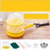 Multifunction Mini  Non-Stick Frying Pan Boiler Steamer Cooker Poached Eggpot(Yellow double package)