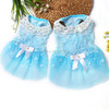 AB060 Lovely Cat Dress Lace Wedding Skirts Dresses for Pets Party Costume, Size:M(Blue)