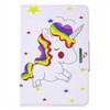 For 8 inch Tablet PC Universal Colored Drawing Horizontal Flip PU Leather Case with Holder & Card Slots(Rainbow Horse)
