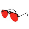 8865 HD Polarized UV Protection Color Pilot-style Frameless Sunglasses (Black Frame Red)