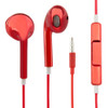 Stereo Plating EarPods Earphones with Volume control and Mic, For iPad, iPhone, Galaxy, Huawei, Xiaomi, LG, HTC and Other Smart Phones(Red)