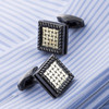 Luxury British woven pattern cufflinks French dress dress cuffs