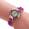 Sloggi 377 Women Knitting Rope Chain Quartz Wrist Watch(Purple)