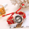 Sloggi 377 Women Knitting Rope Chain Quartz Wrist Watch(Red)
