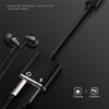 USB-C / Type-C to 3.5mm Aux + USB-C / Type C Earphone Adapter Charger Audio Cable for Mi 8 Lite A2 (L1130)(black)