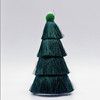 2 PCS Tassel Christmas Tree Ornaments Creative Home Decoration Ornaments(Dark Green )
