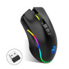 ZERODATE T26 2.4GHz 2400DPI Four-speed Adjustable Colorful Illuminate Wireless Optical Mouse with USB-C / Type-C Charging Interface (Black)